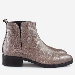 Botine piele naturala Ruxia Gri Imprimat - sau Orice Culoare